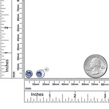 Load image into Gallery viewer, Gem Stone King 14K White Gold Stud Earrings Persian Blue Round Created Moissanite 2.00ct DEW