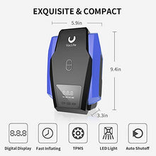 Load image into Gallery viewer, VacLife Portable Air Compressor for Car Tires, DC 12V Air Compressor Tire Inflator, Tire Pump with LED Light, Digital Air Pump For Car Tires, Bicycle and Other Inflatables,Bule