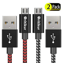 Load image into Gallery viewer, PS4 Controller Charger Charging Cable – 2 Pack 10FT Nylon Braided Micro USB 2.0 High Speed Data Sync Cord for Playstation 4, PS4 Slim/Pro, Xbox One S/X Controller, Android Phones (2 Pack)