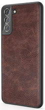 Load image into Gallery viewer, Salawat Galaxy S21 Case, Slim PU Leather Vintage Shockproof Phone Case Cover Lightweight Soft TPU Bumper Hard PC Hybrid Protective Case for Samsung Galaxy S21 6.2inch 2021 (Dark Brown)