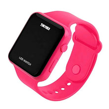 Load image into Gallery viewer, Unisex Square Large Face LED Digital Watch Electronic for Men Watch for Women Student Silicone Watches (Pink)
