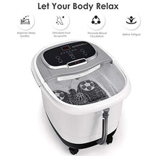Load image into Gallery viewer, Giantex Foot Spa Bath Massager w/Heat, Water Shower Adjustable in Angles, Motorized Shiatsu Massage Balls & 2 Maize Rollers, Time & Temper Control, LED Display, Home Pedicure Foot Bath Tub, Grey