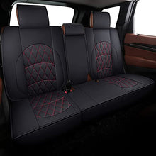 Load image into Gallery viewer, YIERTAI Jeep Grand Cherokee Seat Covers Full Set Fit for 2011-2022 Pickup Truck Laredo Limited Classic SRT Airbag Compatiable Waterproof Faux Leather Car Cushion Protectors(5 PCS Full Set/Black-Red)