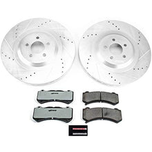 Load image into Gallery viewer, Power Stop K8169-26 Front Z26 Carbon Fiber Brake Pads with Drilled & Slotted Brake Rotors Kit