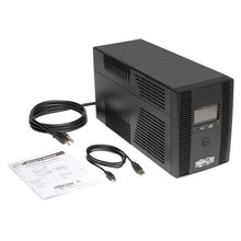Load image into Gallery viewer, Tripp Lite OMNI1500LCDT 1500VA UPS Battery Back Up AVR LCD Display 10 Outlets 120V 810W Tel & Coax Protection USB, 3 Year Warranty & $250,000 Insurance, Black