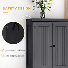 Load image into Gallery viewer, HOMCOM 72" Traditional Freestanding Kitchen Pantry Cabinet Cupboard with Doors and 3 Adjustable Shelves, Black