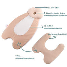 Load image into Gallery viewer, SECOND MUM Portable Newborn Baby Bed Mattress with Head Support Infant Lounger Pillow | Co-Sleeping Sleeper | Anti-Roll and Flat Head Prevention Fit Nest Crib Bassinet and Bed (Beige)