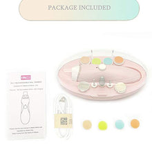 Load image into Gallery viewer, Rechargeable Baby Nail File, Fansidi Electric Baby Nail Trimmer for Newborn Infant or Toddler Toenail and Fingernail - Girls and Boys Accessory - Extra Replacement Pads Included (Pink)