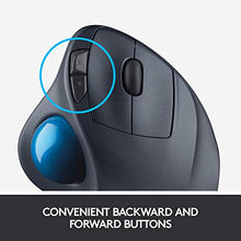 Load image into Gallery viewer, Logitech M570 Wireless Trackball Mouse – Ergonomic Design with Sculpted Right-Hand Shape, Compatible with Apple Mac and Microsoft Windows Computers, USB Unifying Receiver, Dark Gray