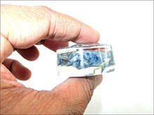 Load image into Gallery viewer, Jet Blue Kyanite Orgone Tower Buster Orgonite Piezo Electric EMF Protection Generator Frequency Ions Tested Cloud Chem Buster 40 Page Jet International Crystal Therapy Booklet