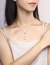 Load image into Gallery viewer, BOOSCA Pearl Jewelry for Women 925 Sterling Silver Pendant Necklace Gifts for Her Empty Heart