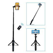 Load image into Gallery viewer, Fugetek Portable 48" Selfie Stick & Tripod, All in One, Lightweight Aluminum, FaceTime, Video Teaching, Bluetooth Remote Compatible with iPhone 11/Xs MAX/XR/XS/X/8/8 Plus/7/7 Plus/6s,Galaxy S10/S9/S9