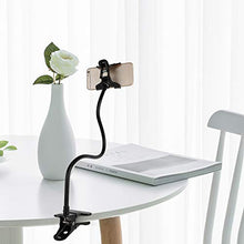 Load image into Gallery viewer, Slopehill Gooseneck Phone Holder for iPhone X XR XS 8 7 Plus Samsung Galaxy S10, Cell Phone Clip Holder for Bedroom Desktop Office Bathroom Kitchen, Rotate Freely Lazy Bracket Holder, Black