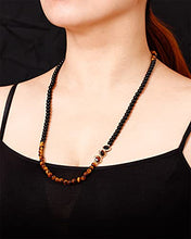 Load image into Gallery viewer, Jewever Long Tiger Eye Black Obsidian Chain Necklaces Healing Crystals Good Luck Charms Mothers Day Necklace Gifts for Women Strand Jewelry