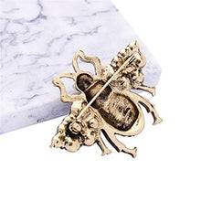 Load image into Gallery viewer, AILUOR Fashion Enamel Bumblebee Bee Brooches, Vintage Alloy Pearl Crystal Rhinestone Natural Insect Bee Animal Lapel Pins Jewelry for Women Girl (White)