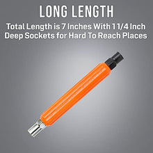 Load image into Gallery viewer, Jonard Tools M-216C/EX, Impact Resistant Hex Can Wrench with 7/16" and 3/8" Hex Sockets and Ergonomic Handle, 1" Diameter Handle, 7" Length, Hex Outer Socket
