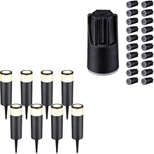 Load image into Gallery viewer, LEONLITE Landscape Bollard Pathway Light Bundle Wire Connectors, 8-Pack 5W LED Outdoor Waterproof Garden Light, 12-24V Low Voltage, 3000K Warm White & 20-Pack Waterproof Wire Nuts, 22AWG-16AWG, Black
