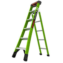 Load image into Gallery viewer, Little Giant Ladders, King Kombo, Professional, 6 Ft. A Frame, 10 Ft. Extension, Single Hinge, Fiberglass, Type 1AA, 375 lbs Weight Rating, (13906-001)