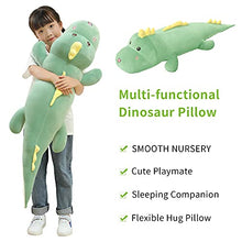 Load image into Gallery viewer, 31.4" Dinosaur Plush Toy Pillow,Cute Dinosaur Stuffed Animals Doll,Soft Lumbar Back Cushion Big Dinosaur Plushies Stuffed Toy Cute Pillows,Great Gift for Kids Birthday,Valentine