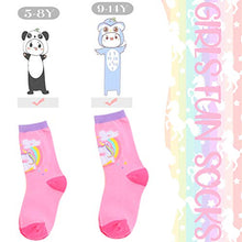 Load image into Gallery viewer, Children Cotton Crew Socks For Girl Boy Kids Toddler Gift Fashion Cute Cartoon Animal Stocking Stuffer Unicorn Socks 6 Pack (Unicorn-I, 5-8 Years Old)