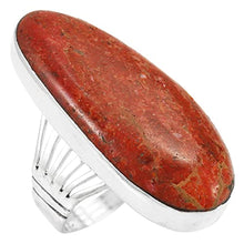 Load image into Gallery viewer, Coral Ring Sterling Silver 925 Genuine Gemstones Size 6 to 11 (9)