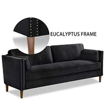 Load image into Gallery viewer, Recaceik 2 Piece Living Room Sofa Set Morden Style Couch Furniture Upholstered Sectional Loveseat for Office, Home (Black)