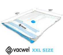 Load image into Gallery viewer, Jumbo XXL Vacuum Storage Bags, 47 x 35 Space Saver Bags for Clothes, King Comforters or a Small Mattress, Thick & Strong XXL Size (5 XXXL bag pack)