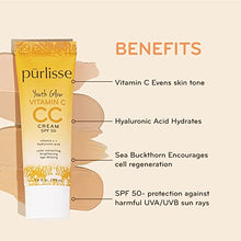 Load image into Gallery viewer, purlisse Youth Glow Vitamin C CC Cream SPF 50: Cruelty-Free & Clean, Paraben & Sulfate-Free, Full Coverage, Hydrates with Hyaluronic Acid | Light Medium 1.4oz