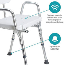 Load image into Gallery viewer, DMI Tub and Shower Chair with Removable Back Rest, Adjustable Seat and Arms, White