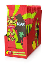 Load image into Gallery viewer, BEAR Sour - Real Fruit Yoyos - Strawberry-Apple, No added Sugar, All Natural, non GMO, Gluten Free, Vegan - Healthy on-the-go snack for kids & adults, 0.7 Ounce (Pack of 12)