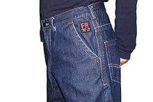 Load image into Gallery viewer, TICOMELA FR Jeans for Men Flame Resistant Pants NFPA2112 11.5oz 100% Cotton Dark Blue Denim Fire Retardant Jeans