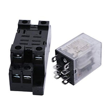 Load image into Gallery viewer, mxuteuk 2pcs JQX-13FL AC 110V/120V Coil 8 Pin 10A DPDT LED Indicator Electromagnetic Power Relay, with Base, with DIN Rail Slotted Aluminum