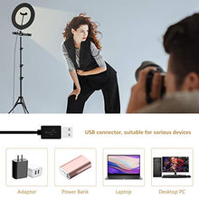 Load image into Gallery viewer, Selvim 10 '' Selfie Ring Light with Tripod & 3 Cellphone Holders for Live Stream/Makeup/Selfie, 128 LED Bulbs 3 Light Modes 10-Level Brightness 360° Rotating, with Bluetooth Remote Control