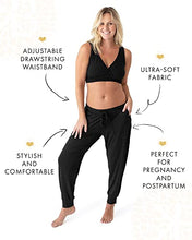 Load image into Gallery viewer, Kindred Bravely Everyday Maternity Joggers (Black, Small) & Emmaline Maternity & Nursing Robe (Grey, Small/Medium) Bundle
