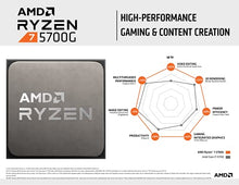Load image into Gallery viewer, AMD Ryzen 7 5700G 8-Core, 16-Thread Unlocked Desktop Processor with Radeon Graphics