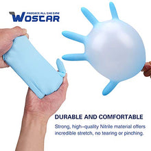 Load image into Gallery viewer, Wostar Nitrile Disposable Gloves 2.5 Mil Pack of 100, Latex Free Safety Working Gloves for Food Handle or Industrial Use