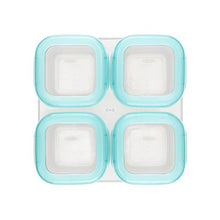 Load image into Gallery viewer, OXO Tot Baby Blocks Food Storage Containers, Aqua, 4 oz