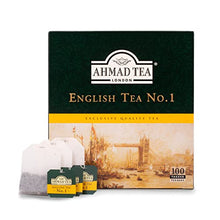 Load image into Gallery viewer, Ahmad Tea Black Tea, English Tea No.1 Teabags, 100 ct - Caffeinated and Sugar-Free