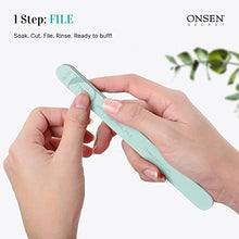 Load image into Gallery viewer, Onsen Japanese Nail Buffer and Shine Kit - Professional Nail File, 3-Way Nail Buffer Block with Free Replacement Pads and Nail Strengthening Cuticle Cream for Healthy Nails, Nail Care Kit, 2pk