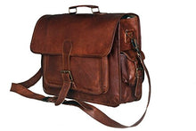 Load image into Gallery viewer, Cuero 16 Inch Retro Buffalo Hunter Leather Laptop Messenger Bag Office Briefcase College Bag (brown)