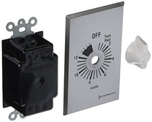 Load image into Gallery viewer, Intermatic FF12HHC 12-Hour Spring Loaded Wall Timer, Brushed Metal Finish