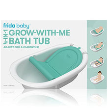 Load image into Gallery viewer, 4-in-1 Grow-with-Me Bath Tub by Frida Baby Transforms Infant Bathtub to Toddler Bath Seat with Backrest for Assisted Sitting in Tub