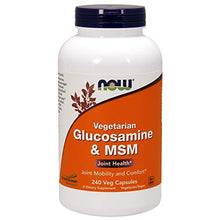 Load image into Gallery viewer, NOW Supplements, Glucosamine & MSM (GreenGrown Glucosamine), Vegetarian, 240 Veg Capsules