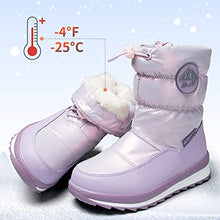 Load image into Gallery viewer, K KomForme Kids Snow Boots for Boys Girls Toddler Winter Outdoor Boots Waterproof with Fur Lined (Toddler/Little Kid/Big Kid)