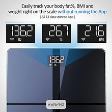 Load image into Gallery viewer, RENPHO Premium Wi-Fi Bluetooth Scale Smart Digital Bathroom Weight BMI Body Fat Scale Tracks 13 Metrics, Wireless Body Composition Analysis & Health Monitor with ITO Coating Technology, Dark Blue