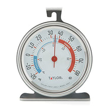 Load image into Gallery viewer, Taylor Precision Products 5924 Large Dial Kitchen Refrigerator and Freezer Kitchen Thermometer, 3 Inch Dial,Silver