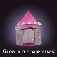 Load image into Gallery viewer, 5-Piece Princess Castle Girls Pop Up Play Tent & Dress Up Costume Bundle - Playhouse Gift for Girls & Toddler for Indoor & Outdoor Use with Pink Fairy Tale Carrying Bag & Glow in The Dark Stars