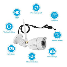 Load image into Gallery viewer, Outdoor Security Camera, Wansview 1080P Wireless WiFi Home Surveillance Waterproof Camera with Night Vision, Motion Detection, Remote Access, Compatible with Alexa-W4, White