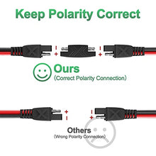 Load image into Gallery viewer, POWISER 25Feet SAE to SAE Extension Cable Quick Disconnect Connector 16AWG,for Automotive,Solar Panel Panel SAE Plug(25FT(16AWG))