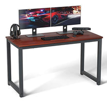 Load image into Gallery viewer, Coleshome Computer Desk 47 inch Modern Sturdy Office Desk Study Writing Desk for Home Office,Teak